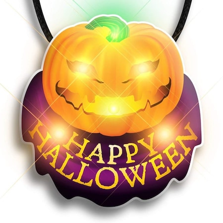 Endless Games Happy Halloween Pumpkin Flashing Body Light Necklace EN3335657